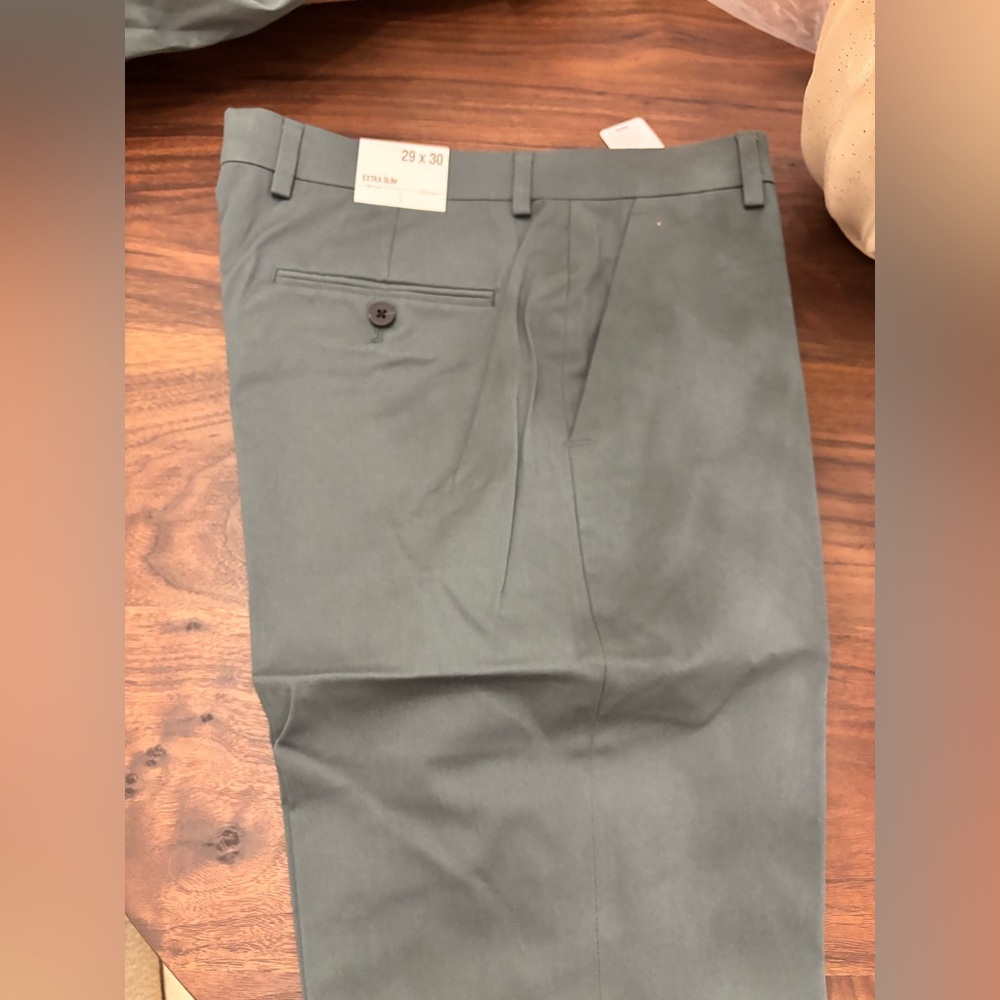 Express Dusty Teal Stretch Suit Pants